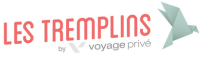 Innovative logo design for "Tremplins by Voyage Privé", reflecting modern branding and premium travel ethos.